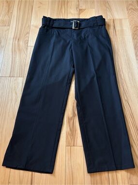 Y2K Tark’1 Paris Black Belted Cropped Pants